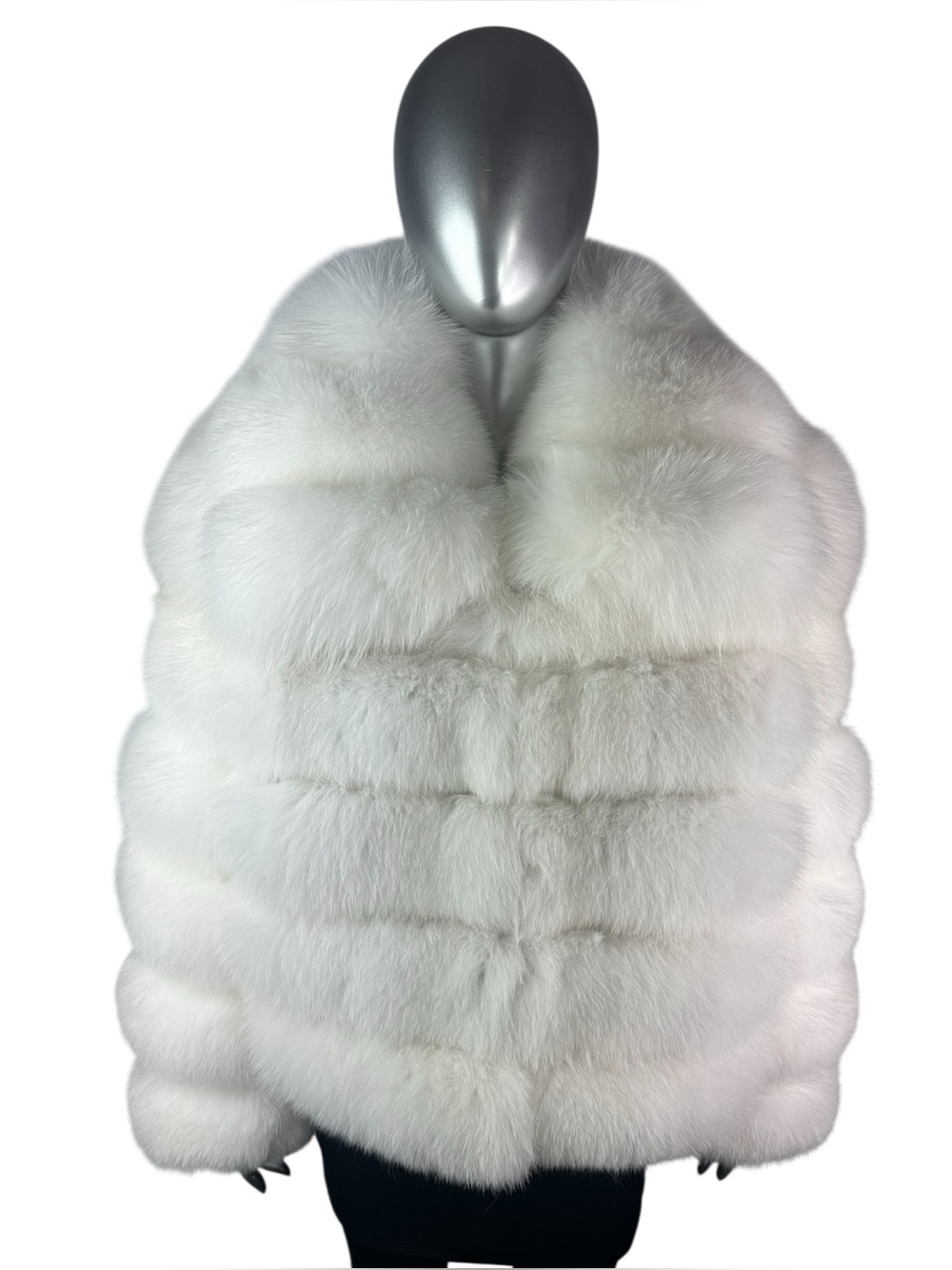 WHITE FOX Horizontal Bolero Jacket, Size M/L, Certified Vintage Fur w/St Bag